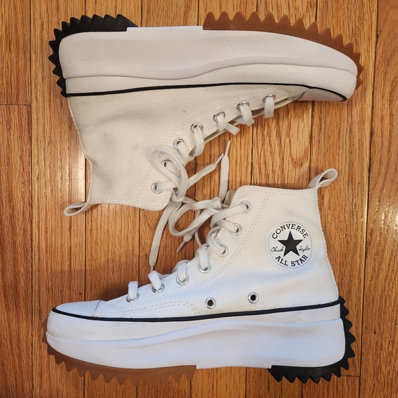 Converse Shoes - Converse White Run Star Hike Hi Platform Shoes 166799C